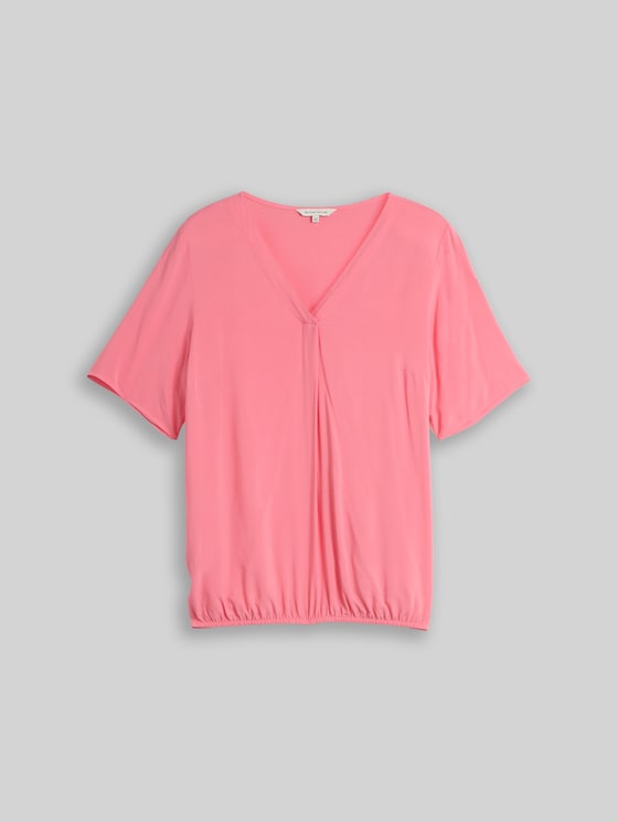 Plus Size - viscose blouse - soft fuchsia pink