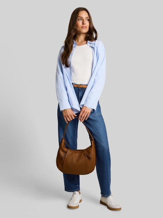 TTCELIA BARREL jeans with patch pockets - Used Mid Stone Blue Denim