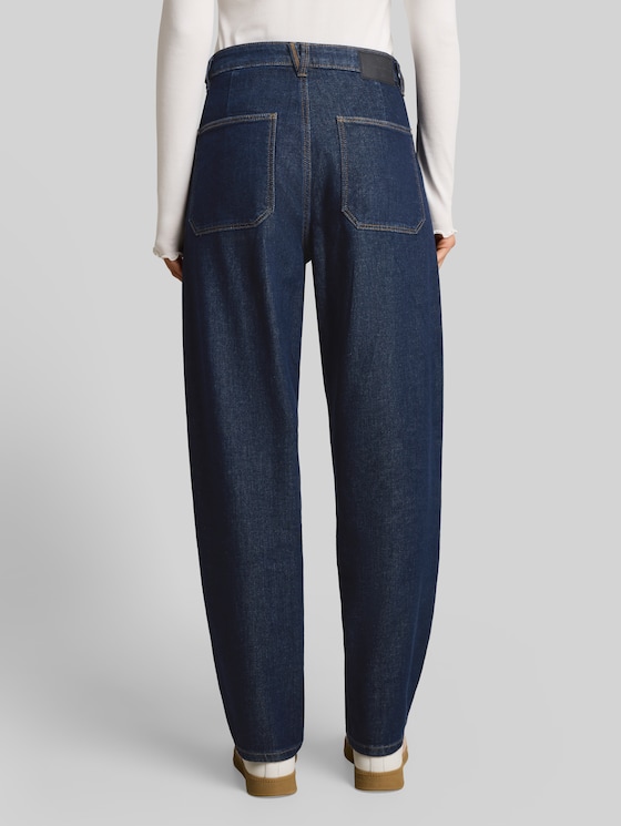 TTCELIA BARREL jeans with patch pockets - Rinsed Blue Denim