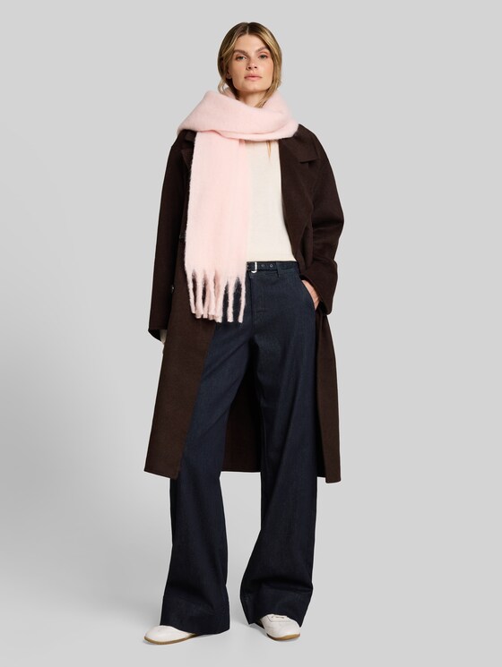 TTLUNA WIDE jeans with belt - Clean Rinsed Blue Denim