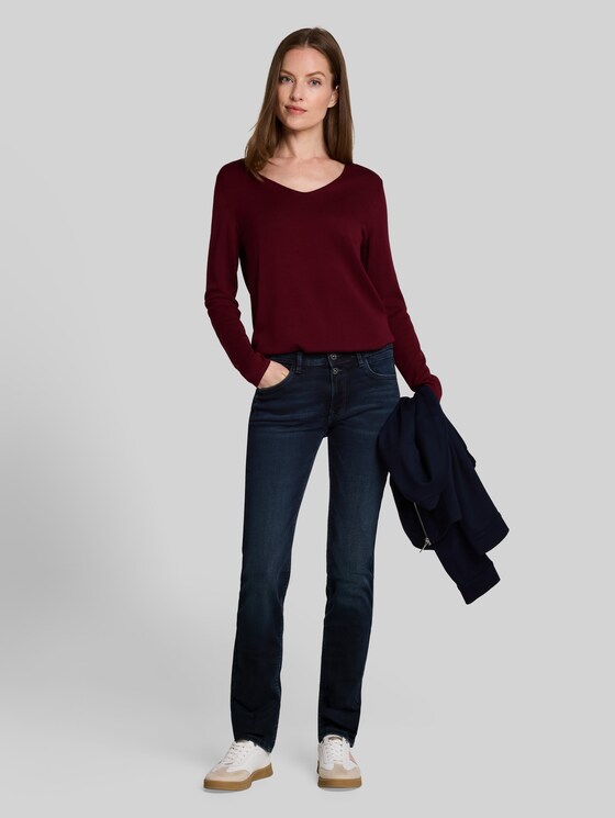 TTLIVA STRAIGHT jeans with stretch - Black Blue Denim
