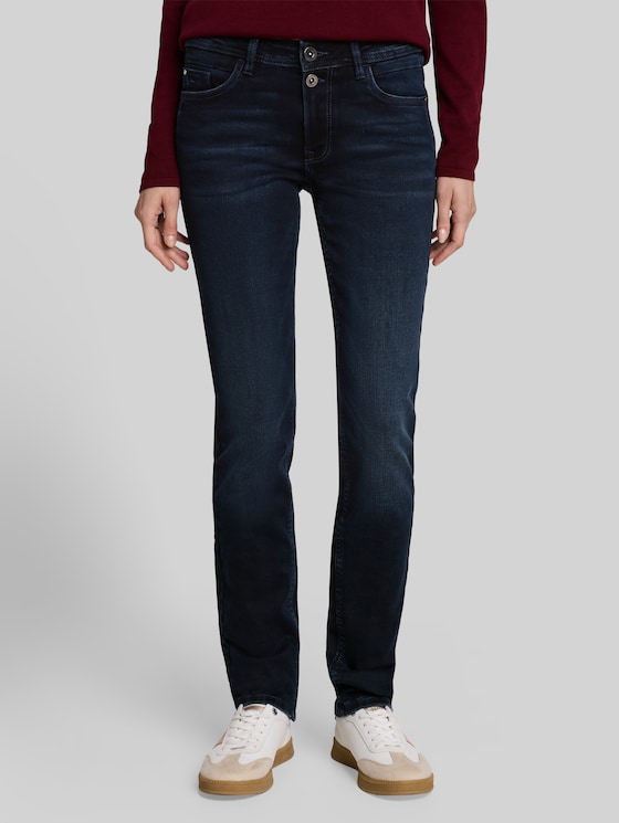 TTLIVA STRAIGHT jeans with stretch - Black Blue Denim