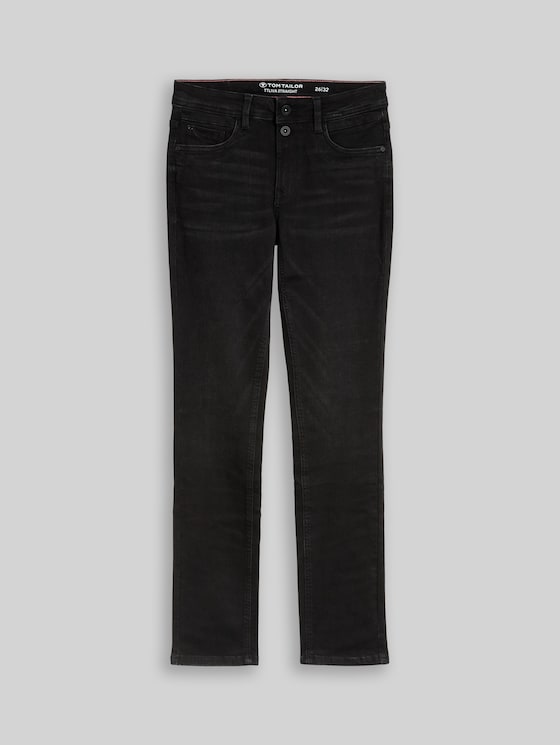 TTLIVA STRAIGHT jeans with stretch - black black denim