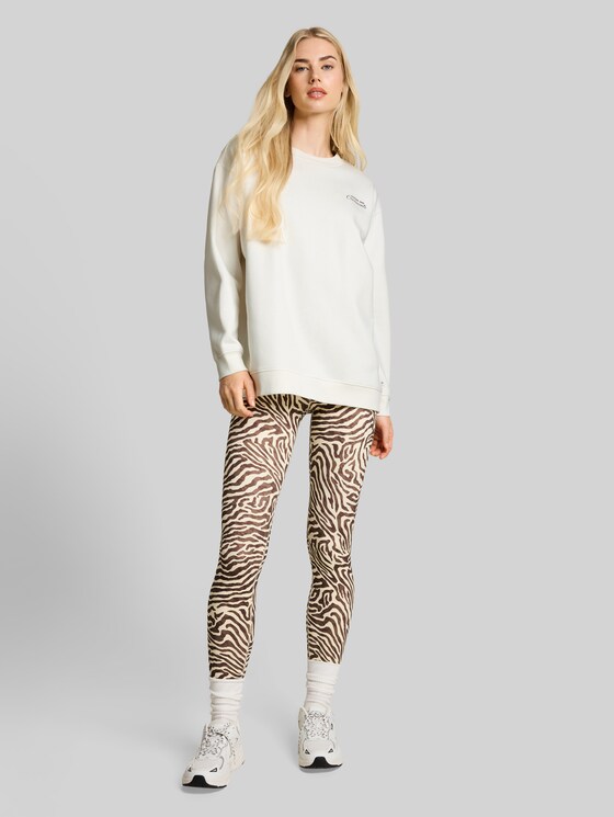 Oversized printed sweatshirt - off white