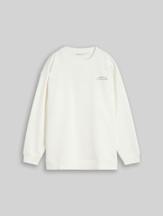 Oversized printed sweatshirt - off white