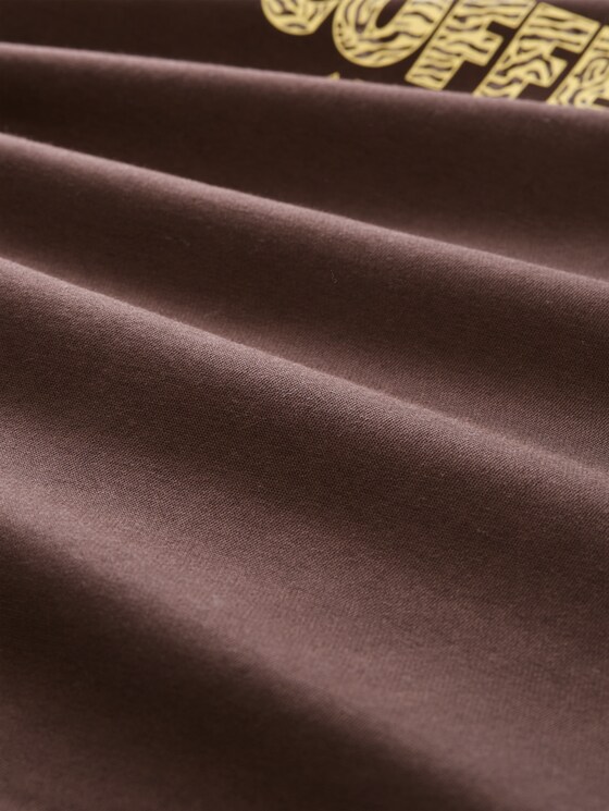 Oversized printed sweatshirt - cool dark brown