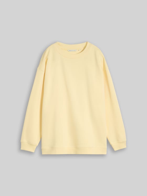 Oversized printed sweatshirt - soft vanilla yellow