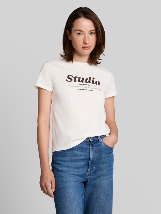 Printed T-shirt - off white