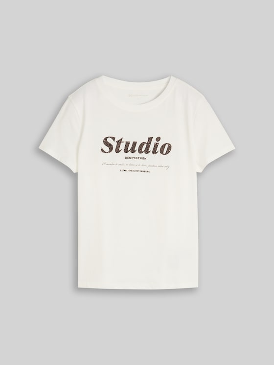 Printed T-shirt - off white