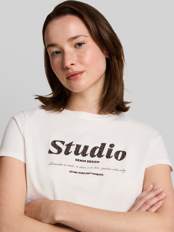 Printed T-shirt - off white