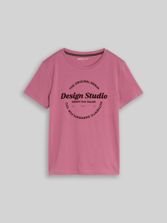 Printed T-shirt - dusty berry