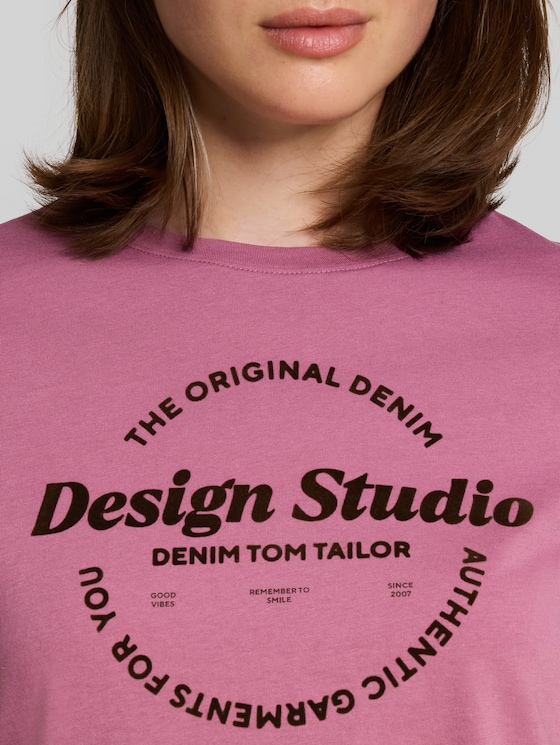 Printed T-shirt - dusty berry