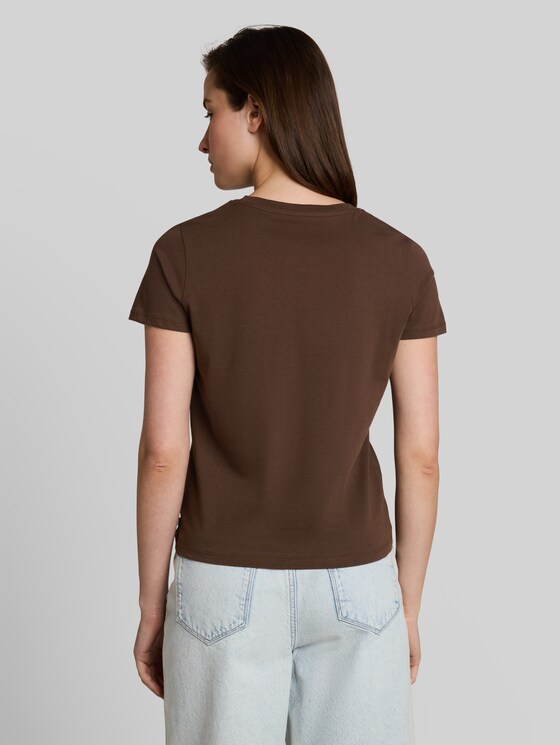 Printed T-shirt - cool dark brown