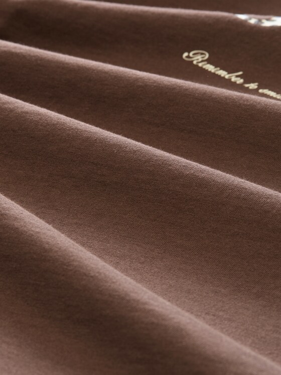 Printed T-shirt - cool dark brown