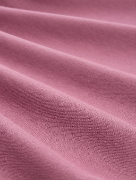 Slim fit T-shirt with embroidery - dusty berry