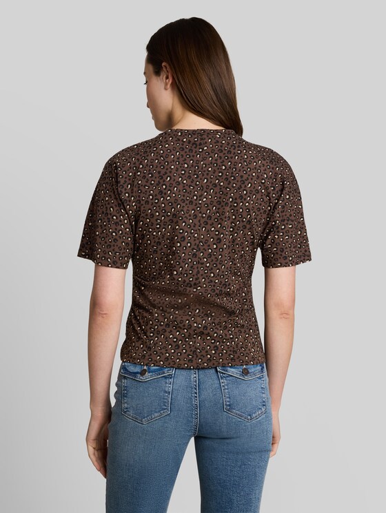 T-shirt with leopard print - brown black leo print