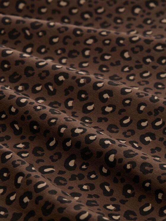 T-shirt with leopard print - brown black leo print