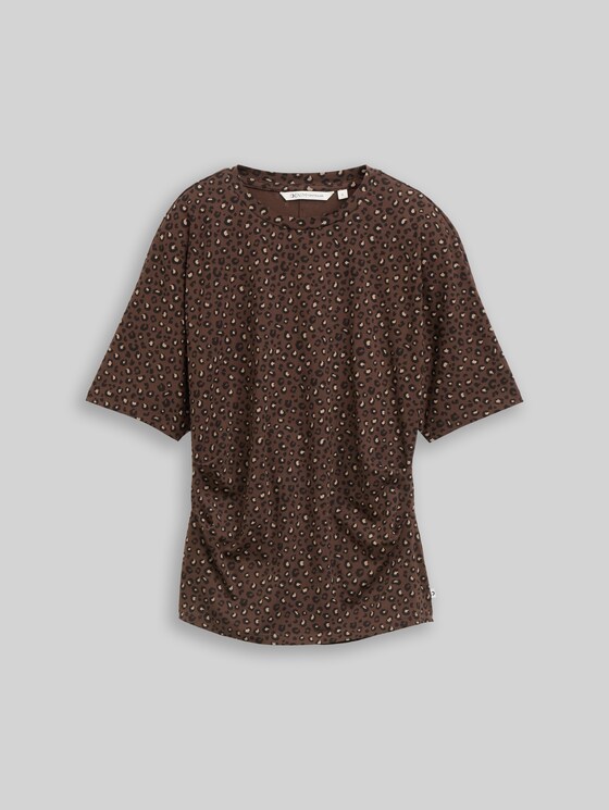 T-shirt with leopard print - brown black leo print