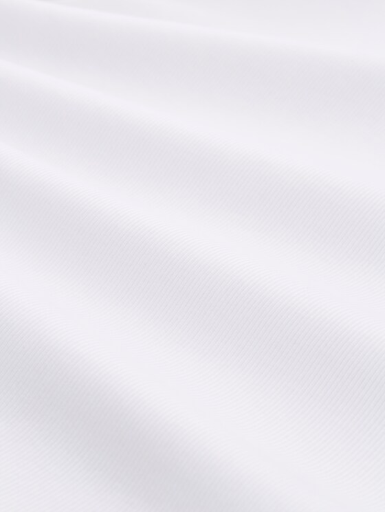 Slim-fit long-sleeved top with ribbed texture - White