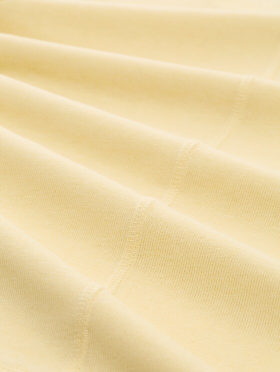 Cosy long-sleeved top with a 2-in-1 look - soft vanilla yellow melange