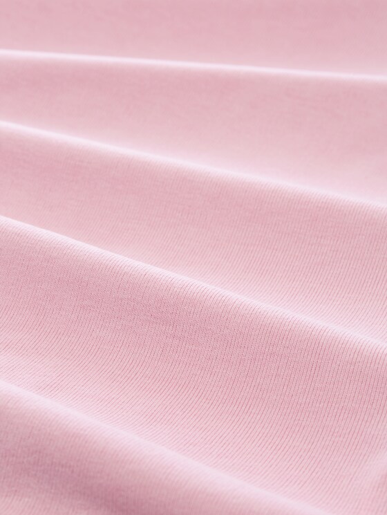 Slim-fit long-sleeved top with a boat neck - pink melange