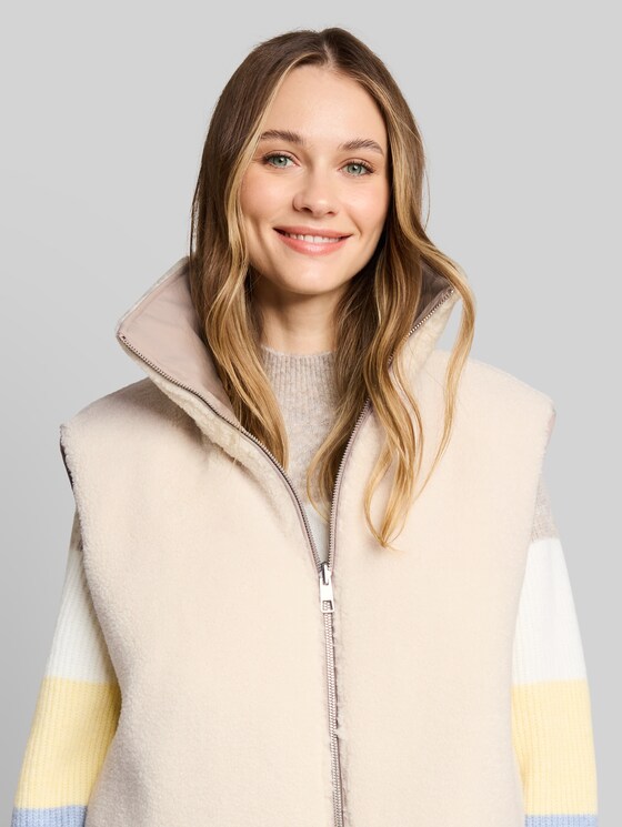 Reversible teddy vest - atmosphere beige