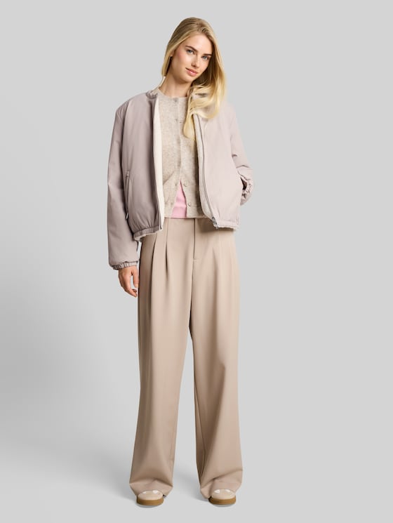 Teddy jacket with reversible design - atmosphere beige