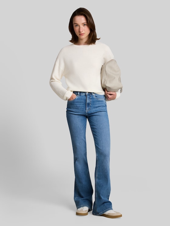 Relaxed-fit knitted jumper - off white
