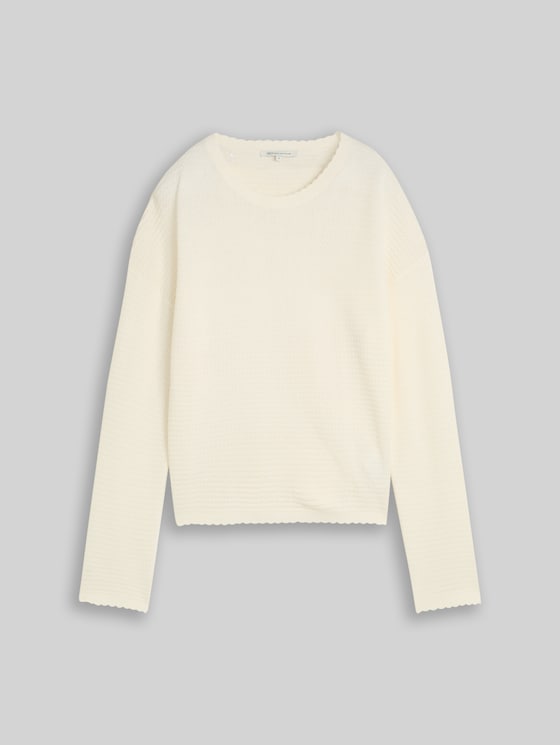 Relaxed-fit knitted jumper - off white