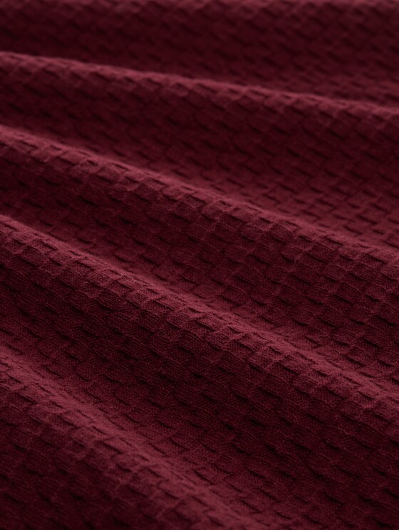 Cotton knitted jumper - Preppy Plum