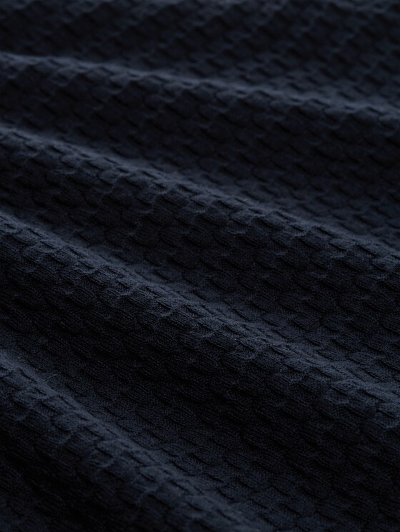 Cotton knitted jumper - sky captain blue