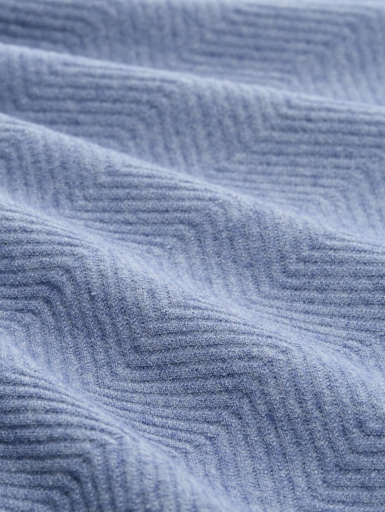 Knitted jumper with a marl effect - fern blue melange