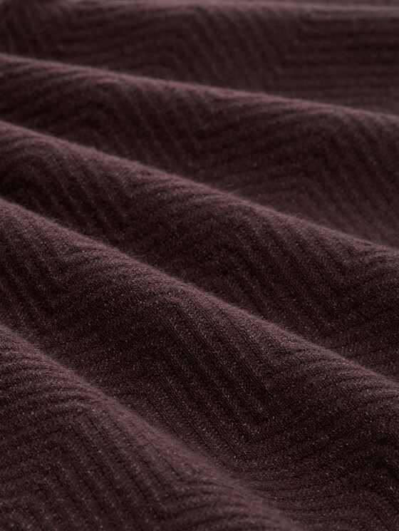 Wide-leg knitted trousers - java dark brown melange