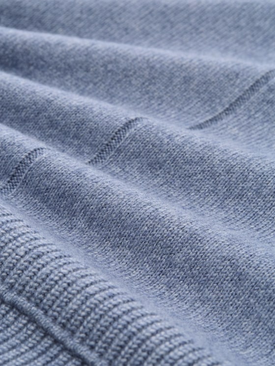 Loose-fit cosy jumper - fern blue melange