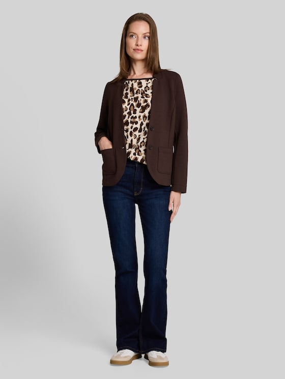 T-shirt with leopard print - brown beige leo print