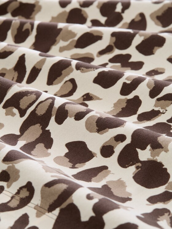 T-shirt with leopard print - brown beige leo print