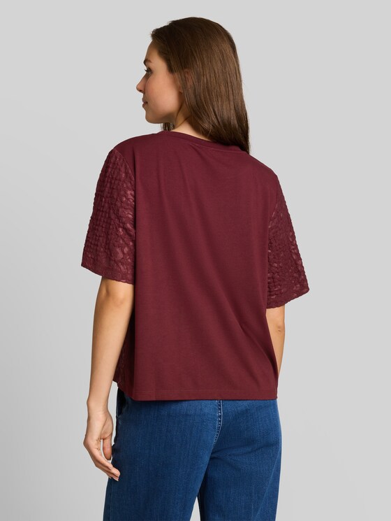Boxy-fit T-shirt with leopard print - Preppy Plum