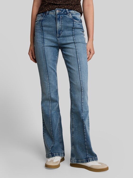TTAVA FLARED jeans with a vintage look - vintage used dark stone blue