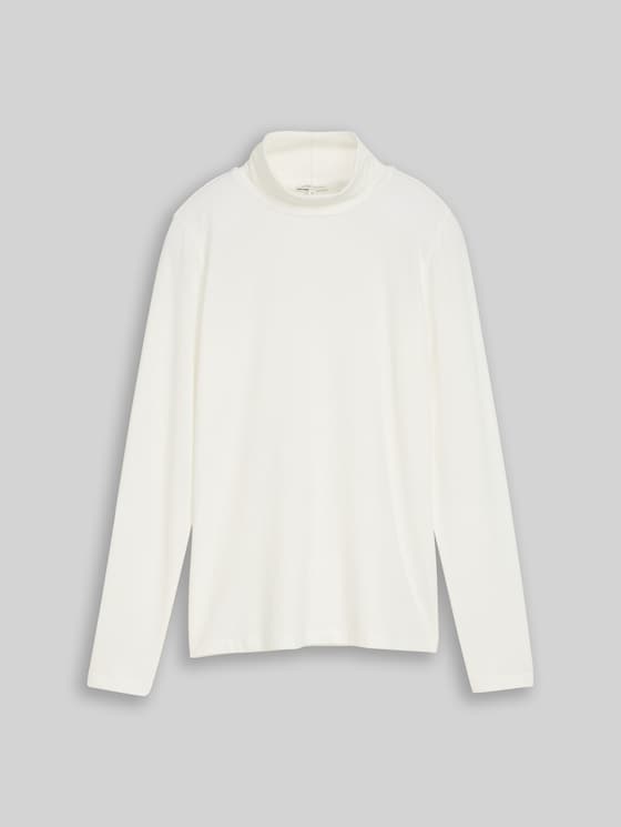 Basic turtleneck top - Whisper White