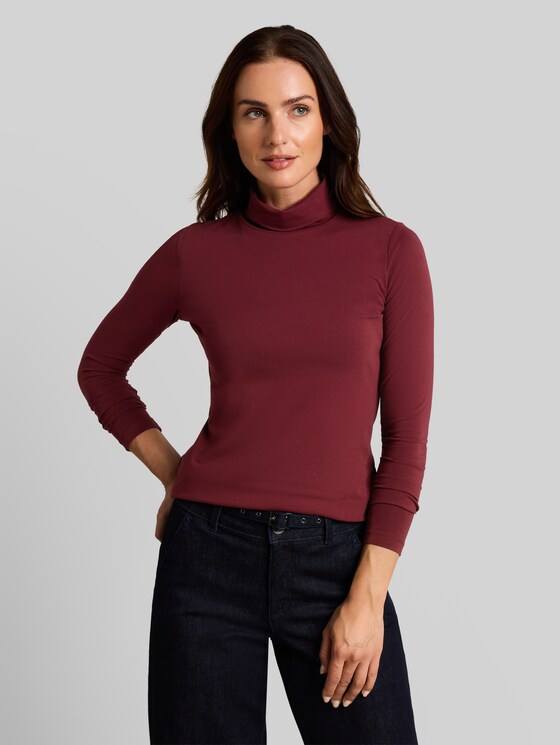 Basic turtleneck top - Preppy Plum