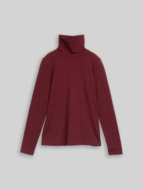 Basic turtleneck top - Preppy Plum
