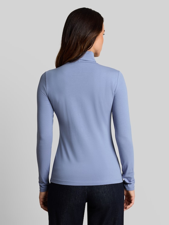 Basic turtleneck top - fern blue