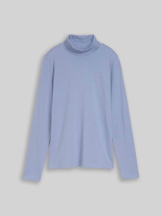Basic turtleneck top - fern blue
