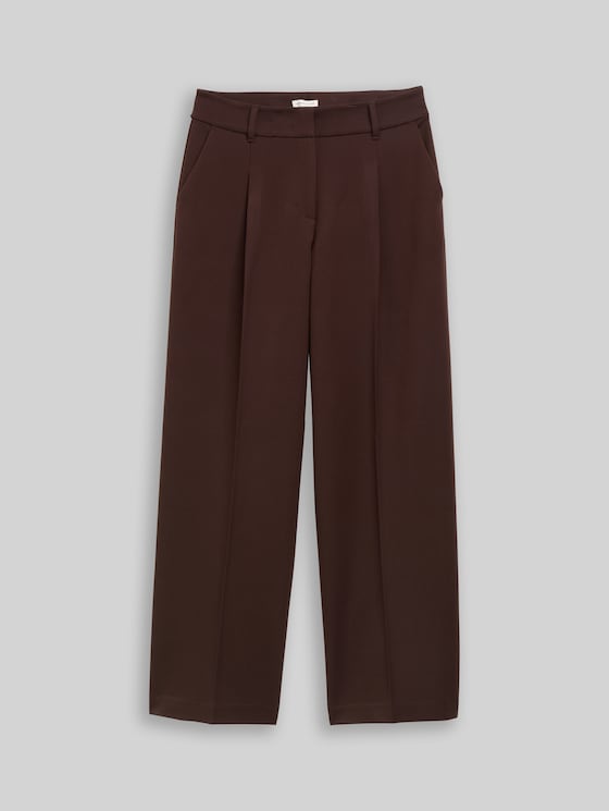 Wide leg trousers - java dark brown