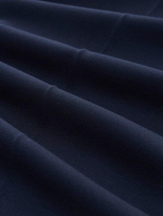 Cropped straight-leg trousers with a belt - sky captain blue