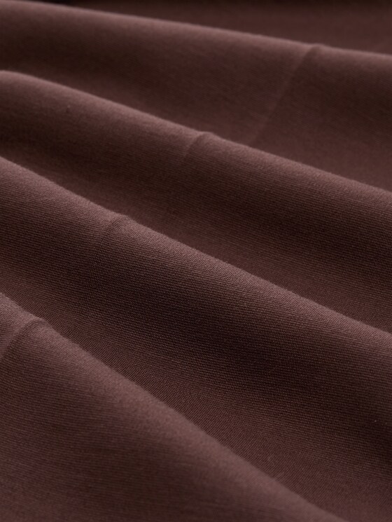 Cropped straight-leg trousers with a belt - java dark brown