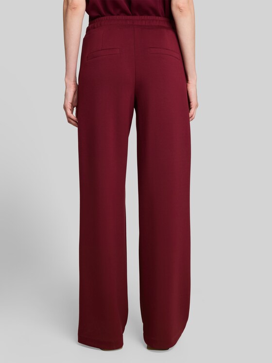 Wide-leg scuba trousers - Preppy Plum