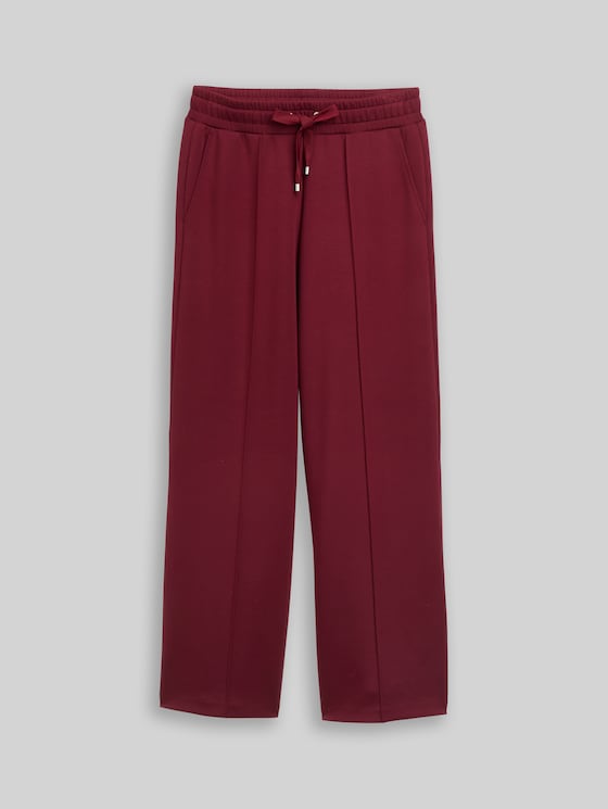 Wide-leg scuba trousers - Preppy Plum