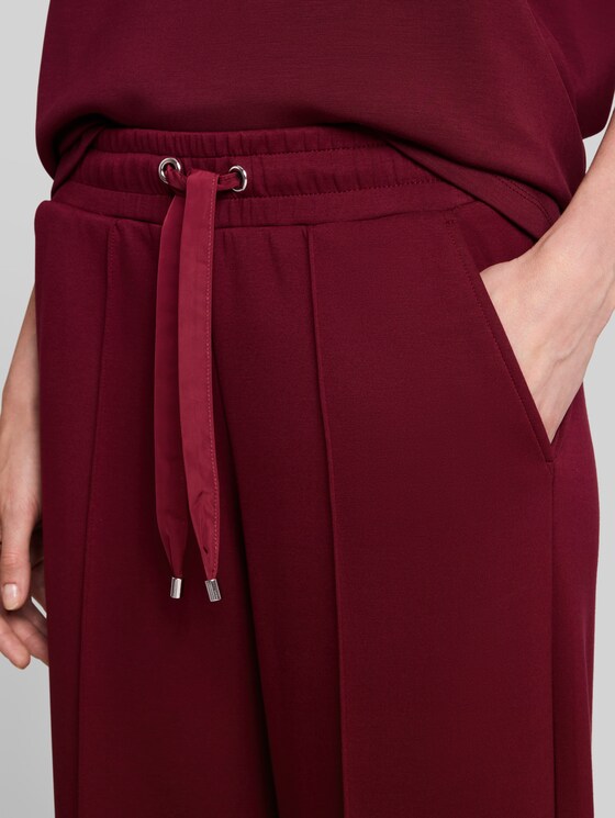 Wide-leg scuba trousers - Preppy Plum
