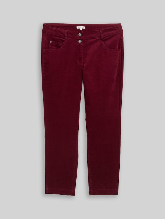 Tapered relaxed-fit corduroy trousers - Preppy Plum